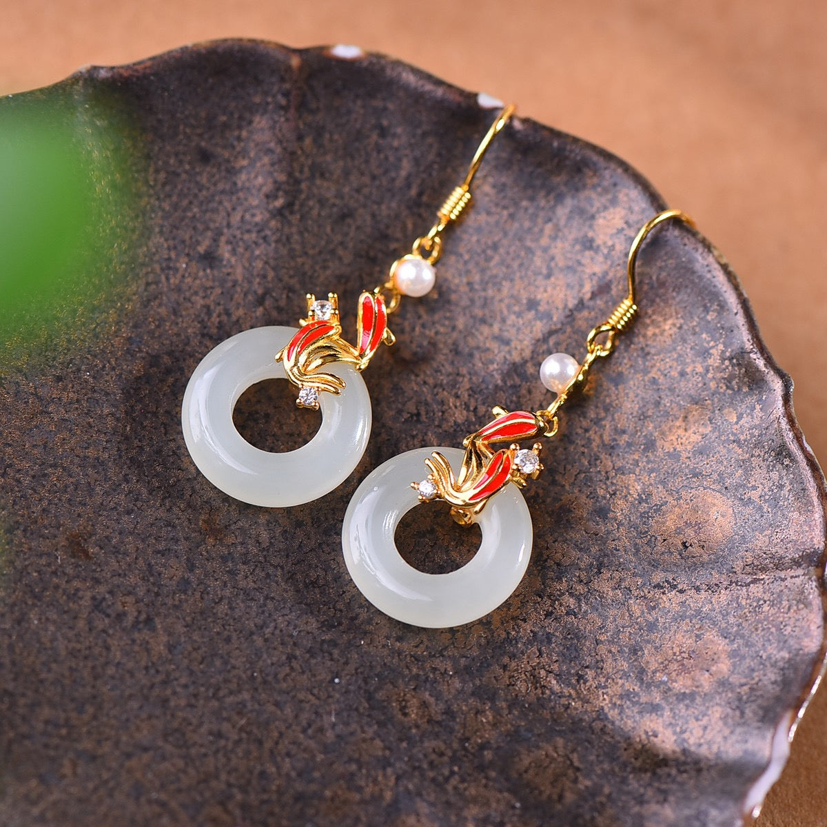 925_Silver_Nephrite_Koi_Fish_Earrings