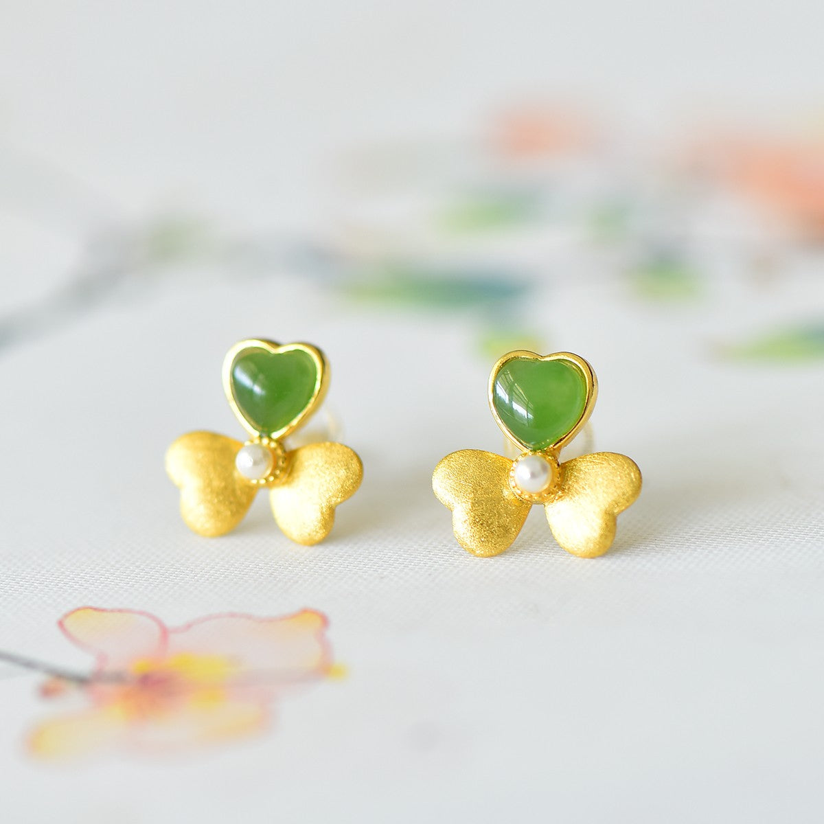 925_Silver_Nephrite_Earrings_Fine_Texture_With_Certificate_151