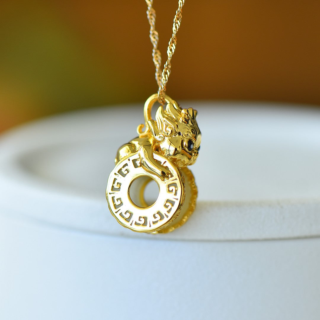 S925_Sterling_Silver_Hetian_Jade_Pendant_Lion_Dance