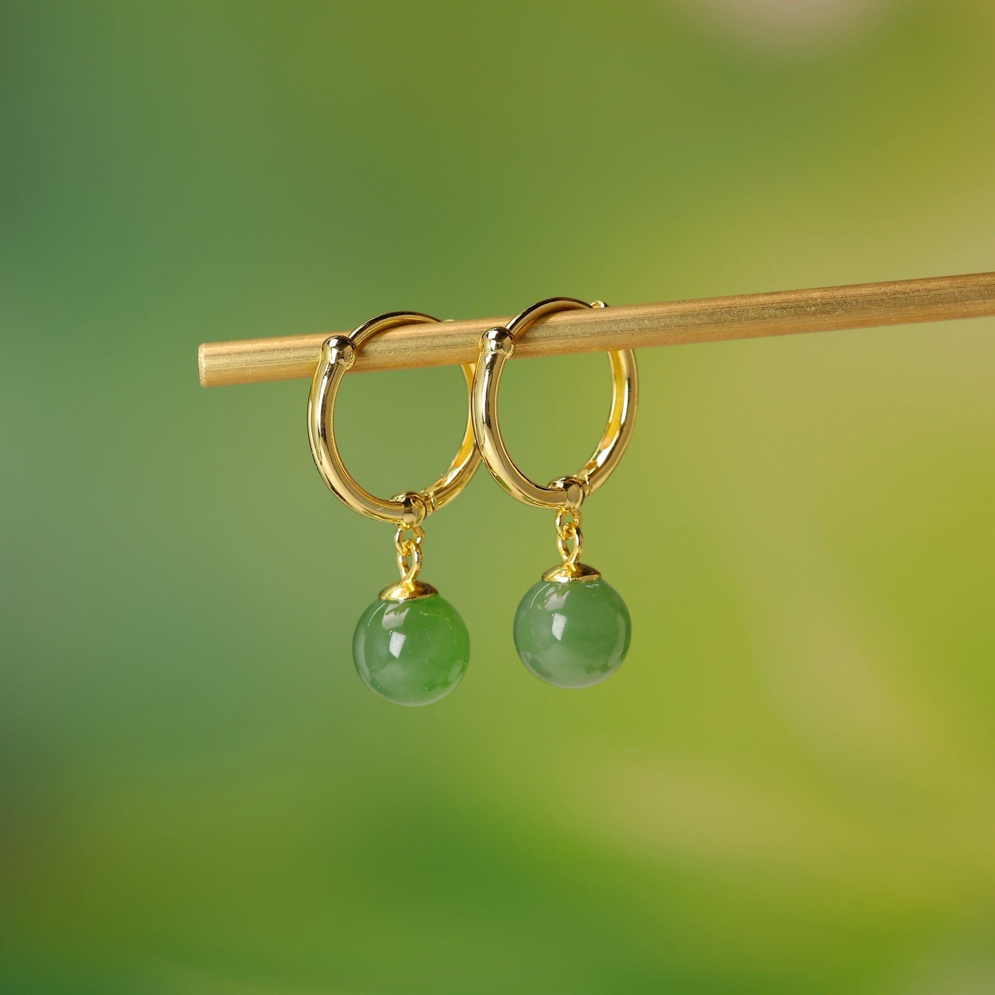 925_Silver_Nephrite_Green_Jade_Earrings_Fine_Texture_170