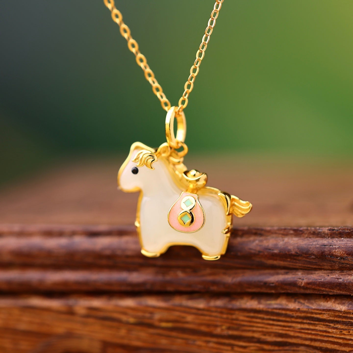 S925_Sterling_Silver_Hetian_Jade_Pendant_Pony