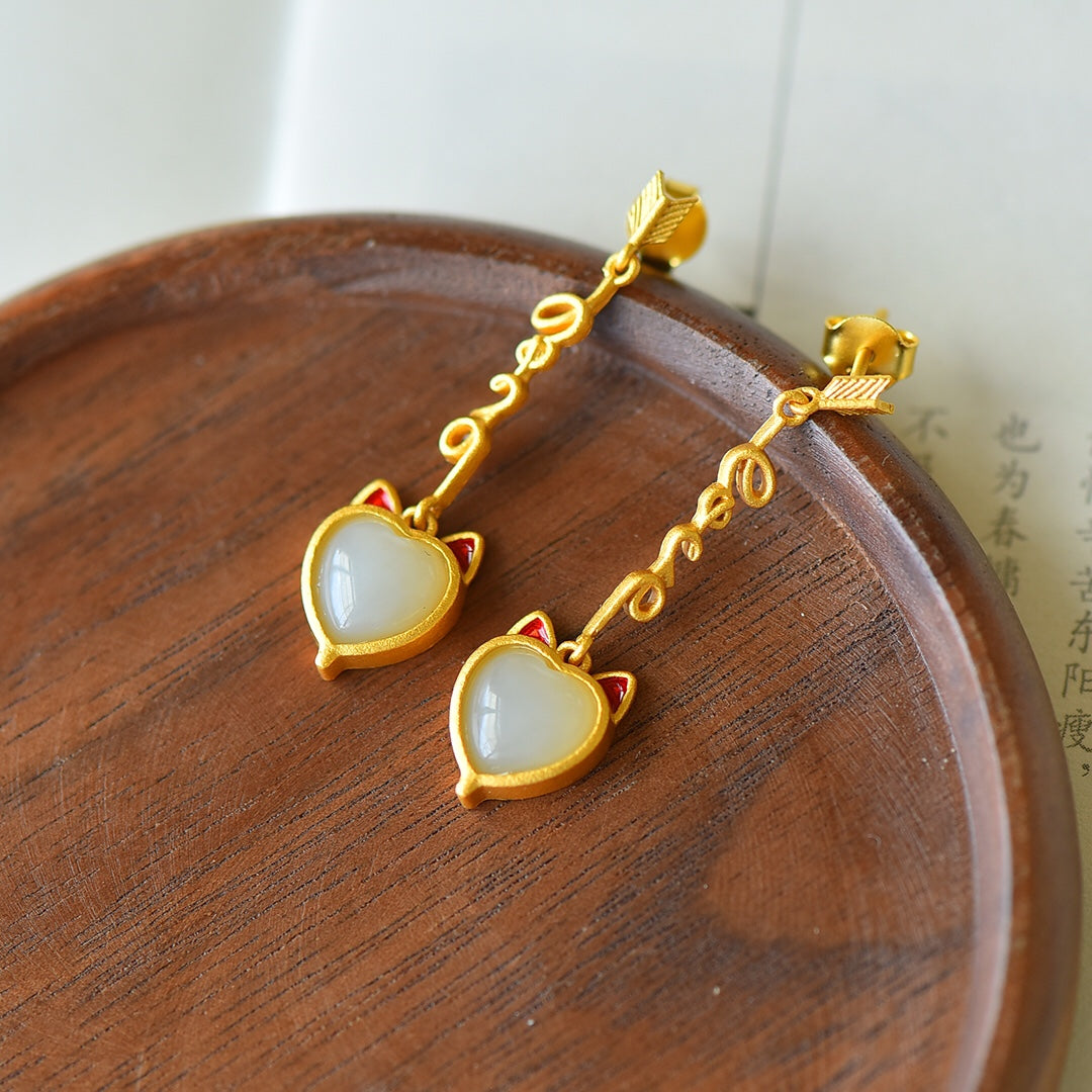 925_Silver_Yt_Nephrite_Earrings_Fine_Texture_Exquisite