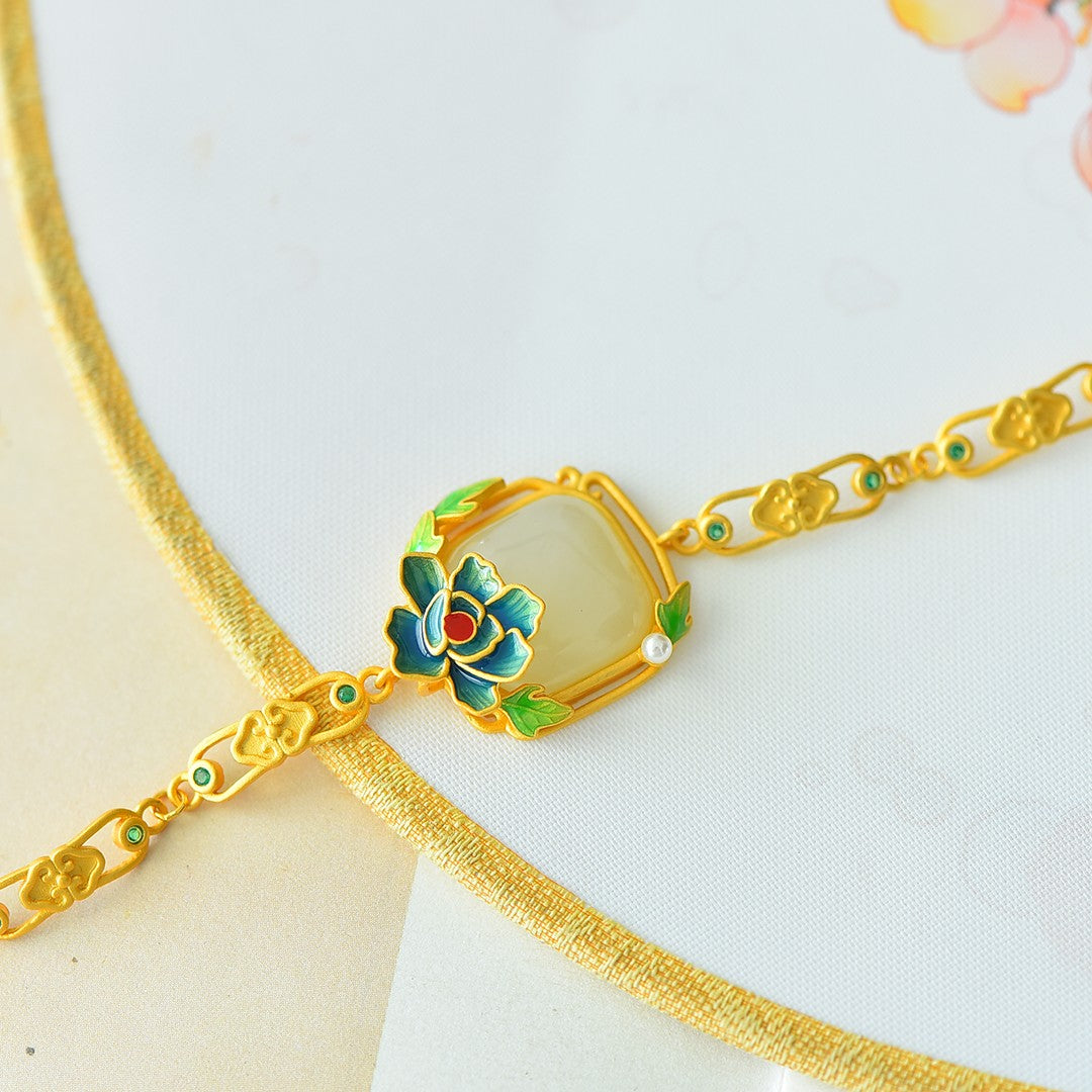 S925 Silver Nephrite Jade Bangle - Lily of the Valley Fine Jewelry