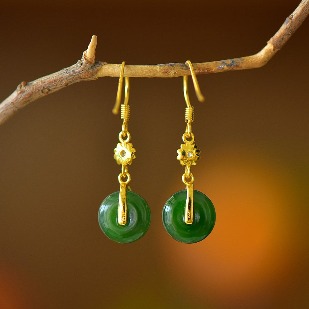 925_Silver_Nephrite_Green_Jade_Donut_Earrings
