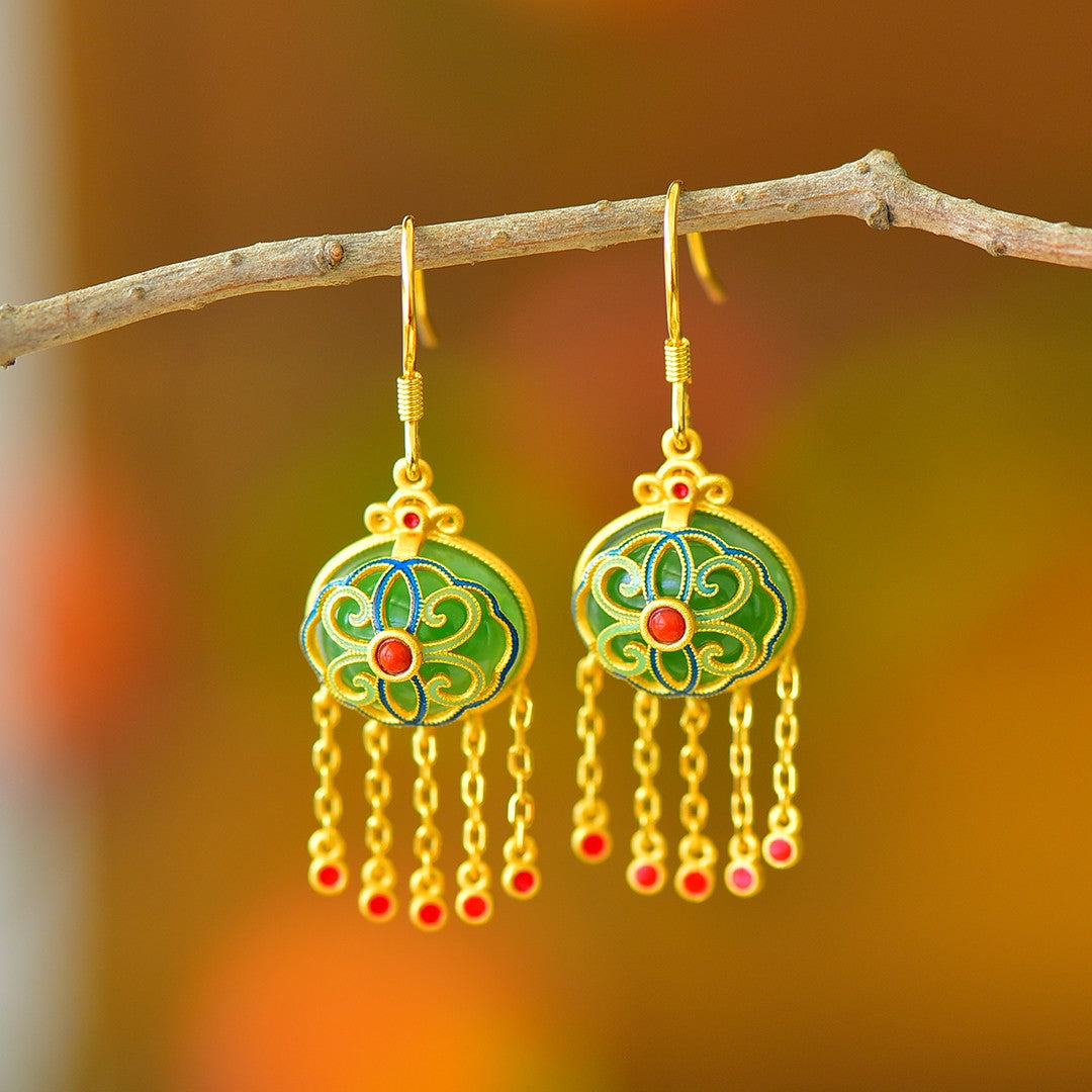 925_Silver_Nephrite_Green_Jade_Earrings_Simple