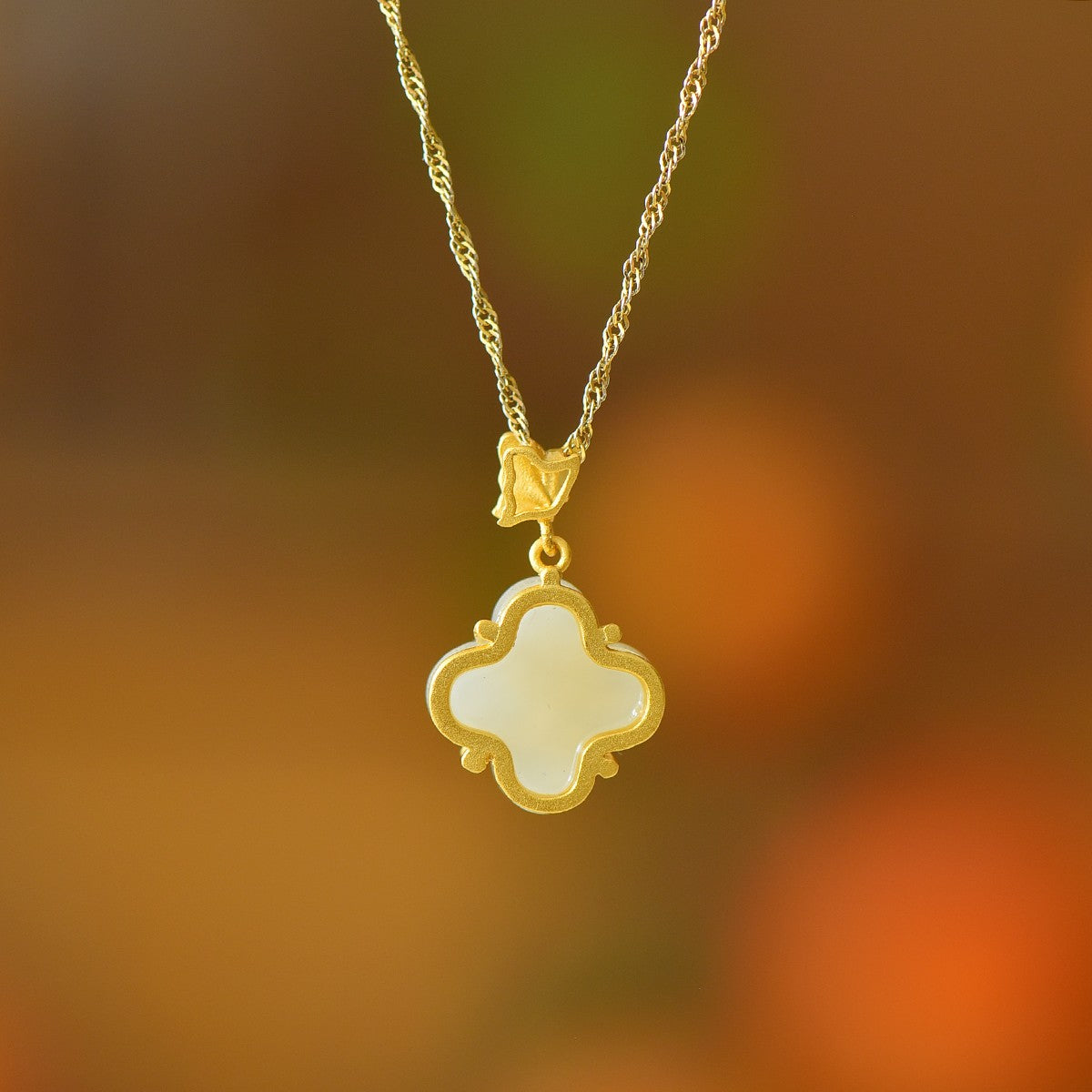 S925_Sterling_Silver_Hetian_Jade_Pendant_Clover_1