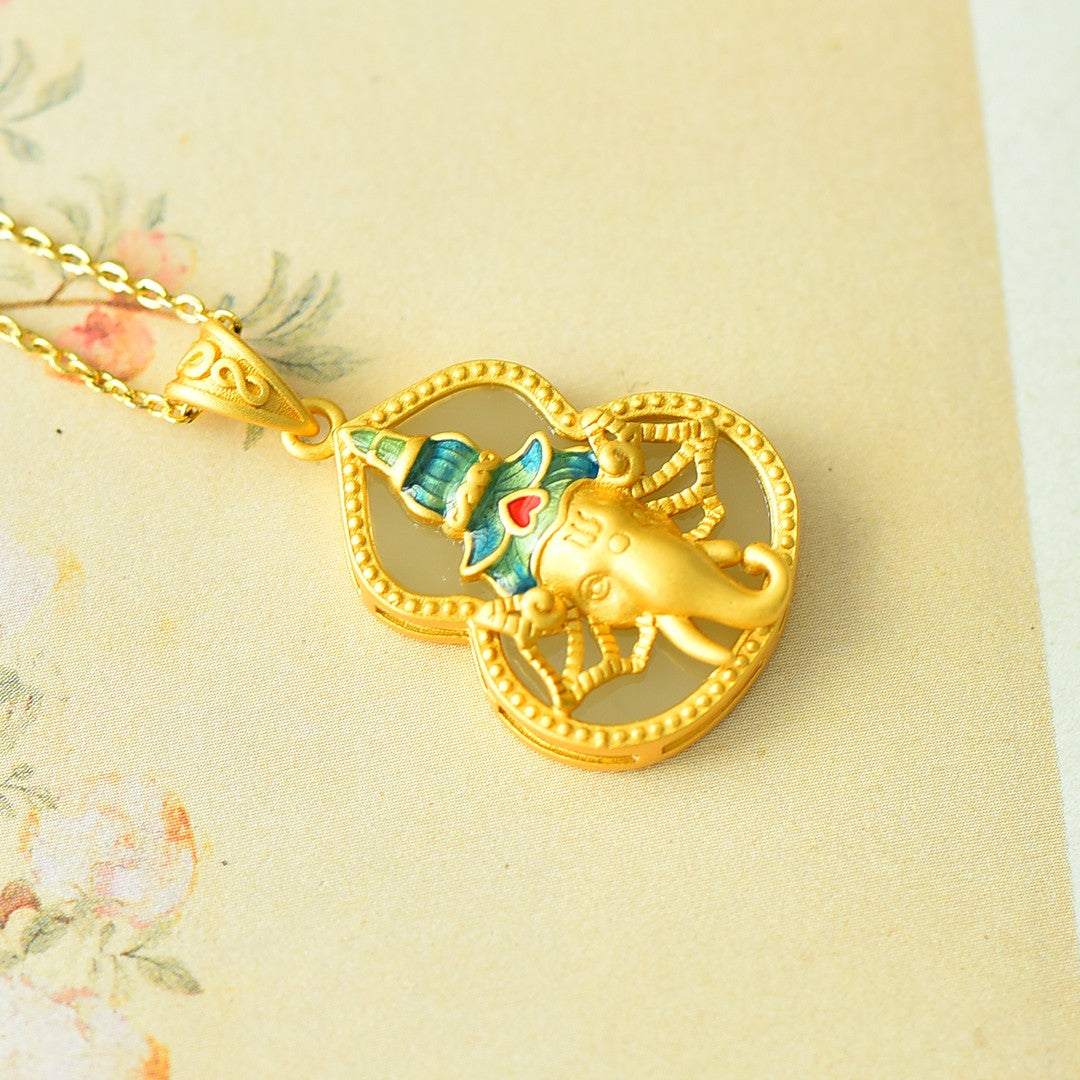 S925_Sterling_Silver_Hetian_Jade_Pendant_Gourd_1