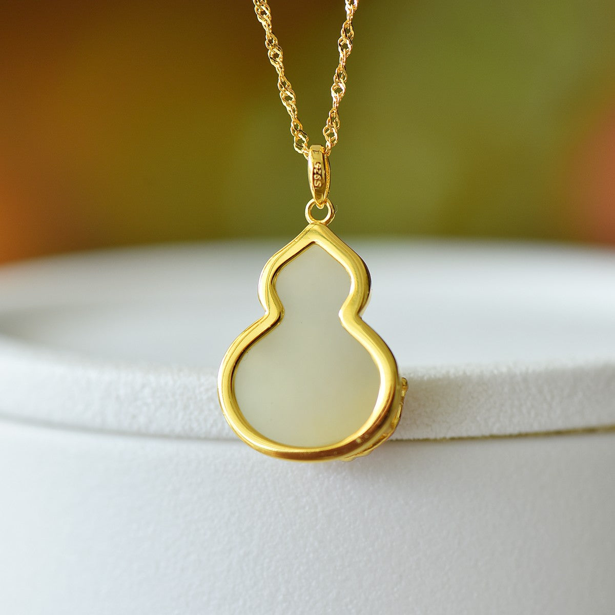 S925_Sterling_Silver_Hetian_Jade_Pendant_Lotus_Gourd