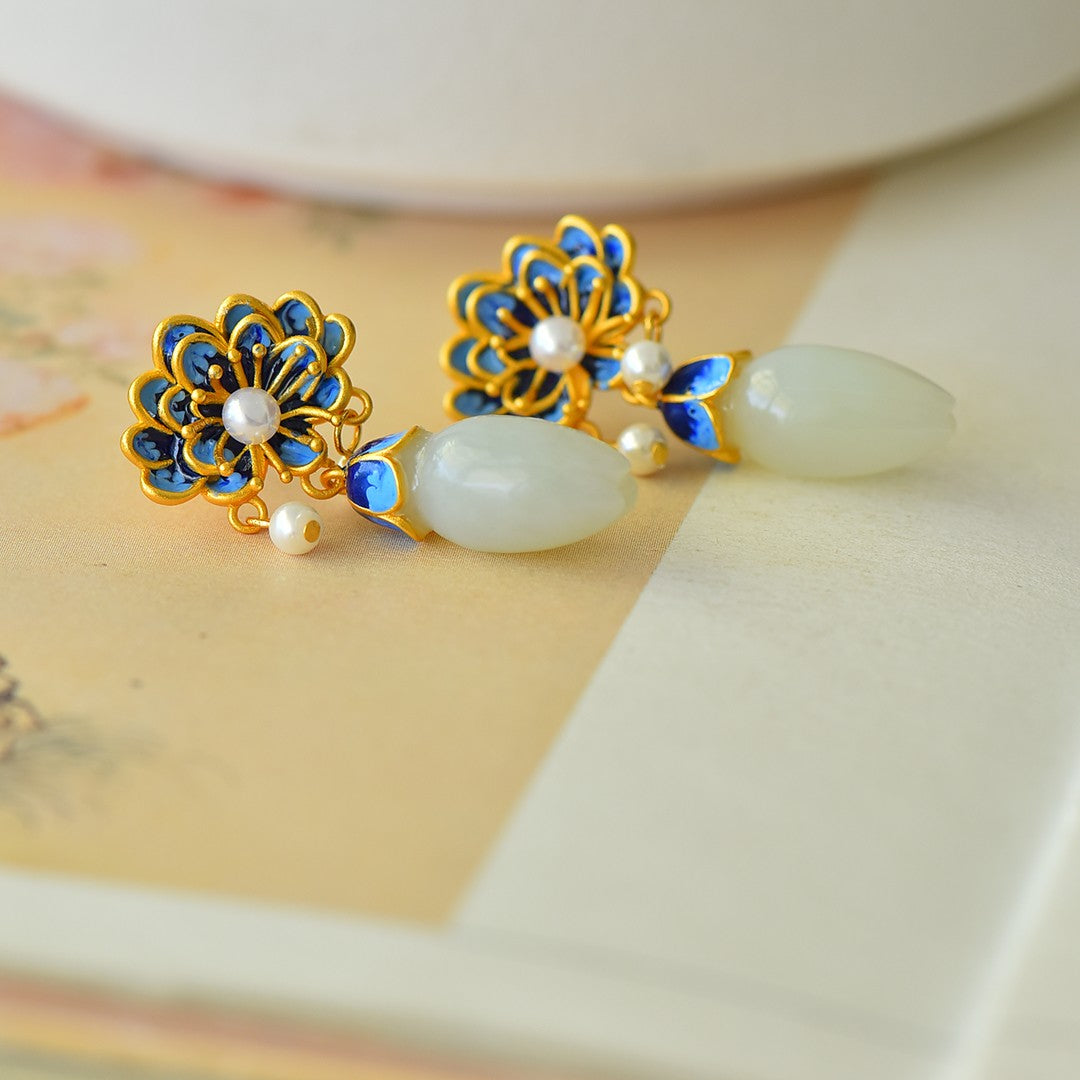 925_Silver_Nephrite_Earrings_Exquisite