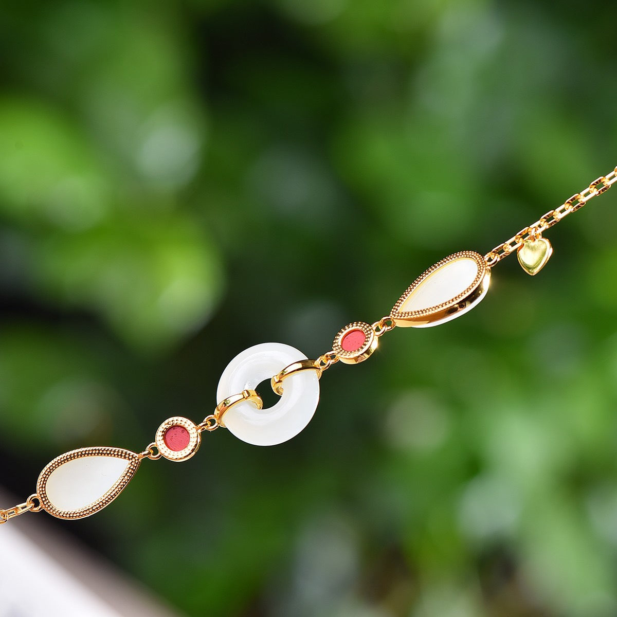 S925 Silver Nephrite Jade Bangle - Plum Blossom Peace Ring Design