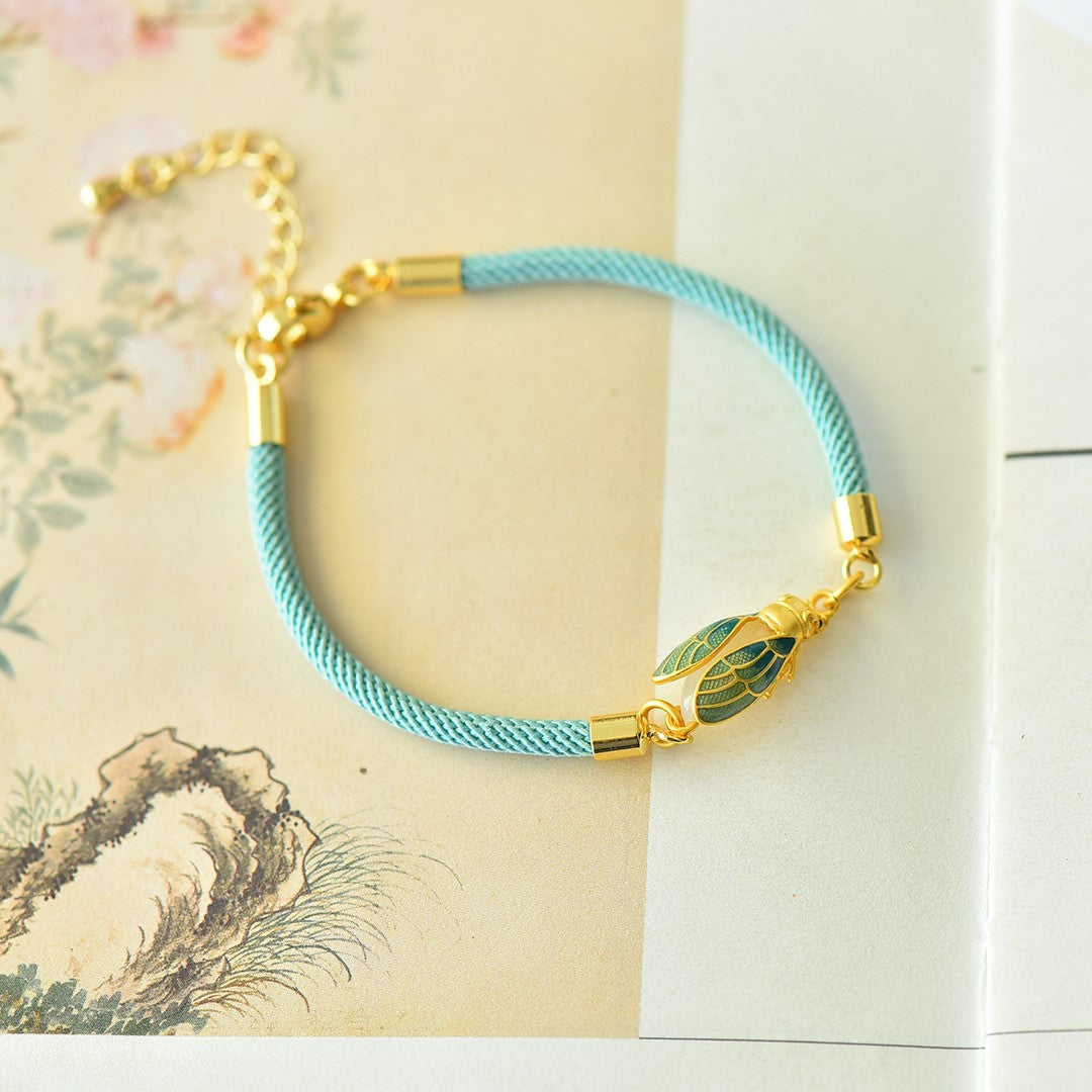 S925 Silver Nephrite Jade Bangle - Butterfly & Water-drop Design