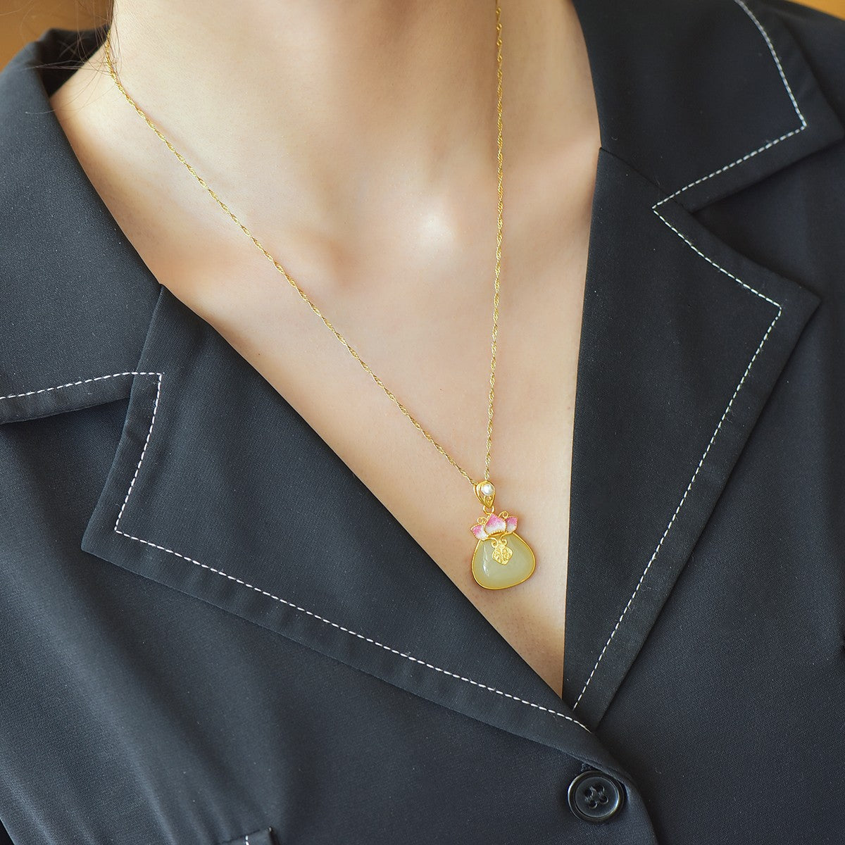S925_Sterling_Silver_Hetian_Jade_Pendant_Money_Bag