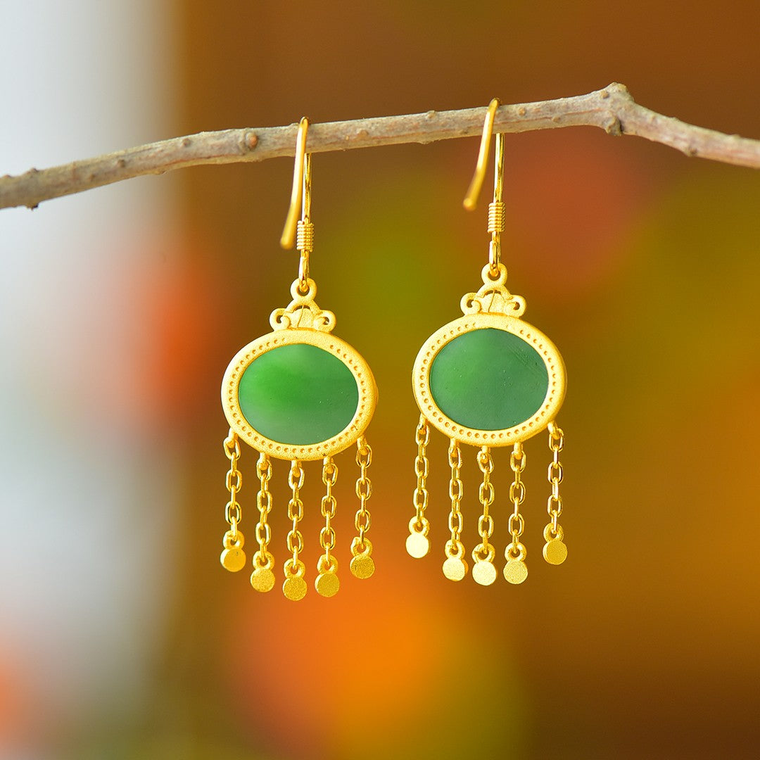 925_Silver_Nephrite_Green_Jade_Earrings_Simple