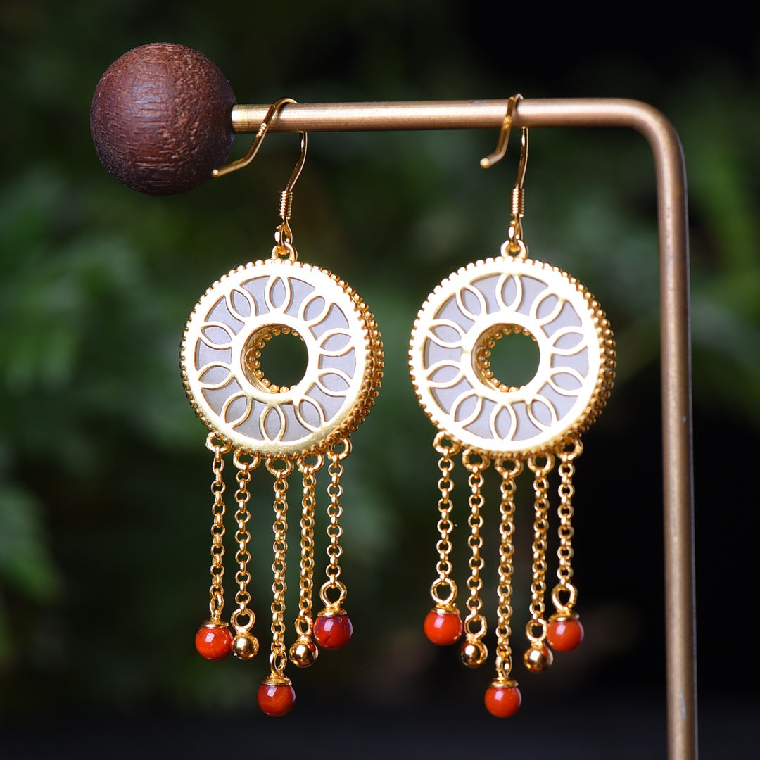 925_Silver_Nephrite_Donut_Earrings_Fashion_206
