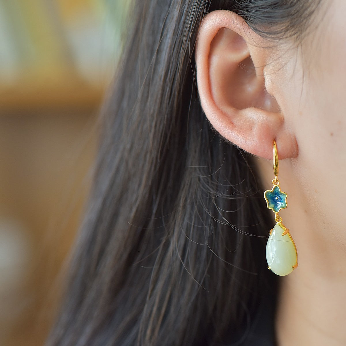 925_Silver_Nephrite_Earrings_Fine_Texture