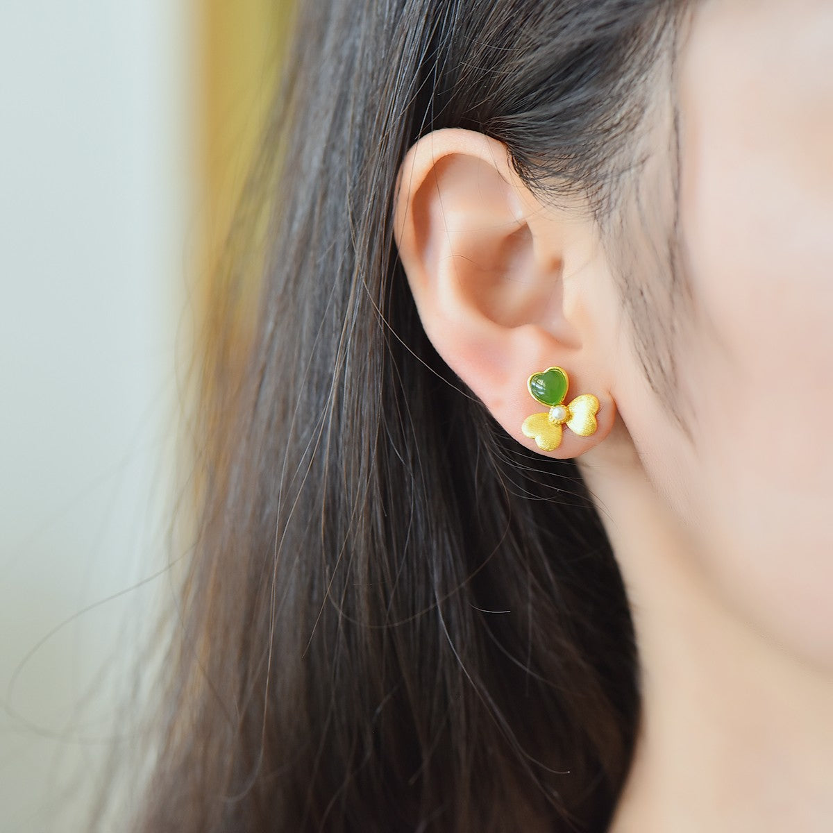 925_Silver_Nephrite_Earrings_Fine_Texture_With_Certificate_151