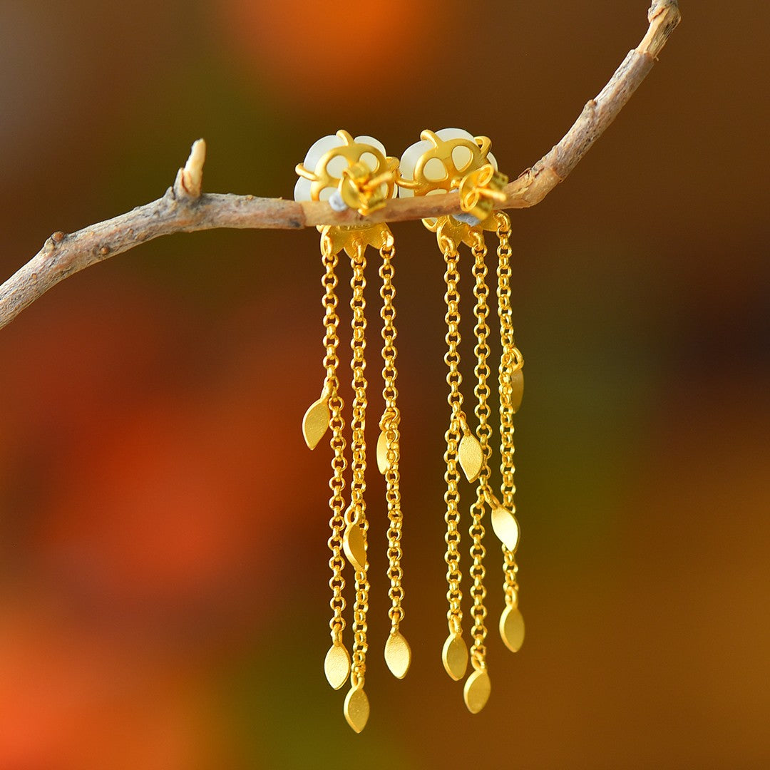 925_Silver_Nephrite_Earrings_Fine_Texture_Fashion