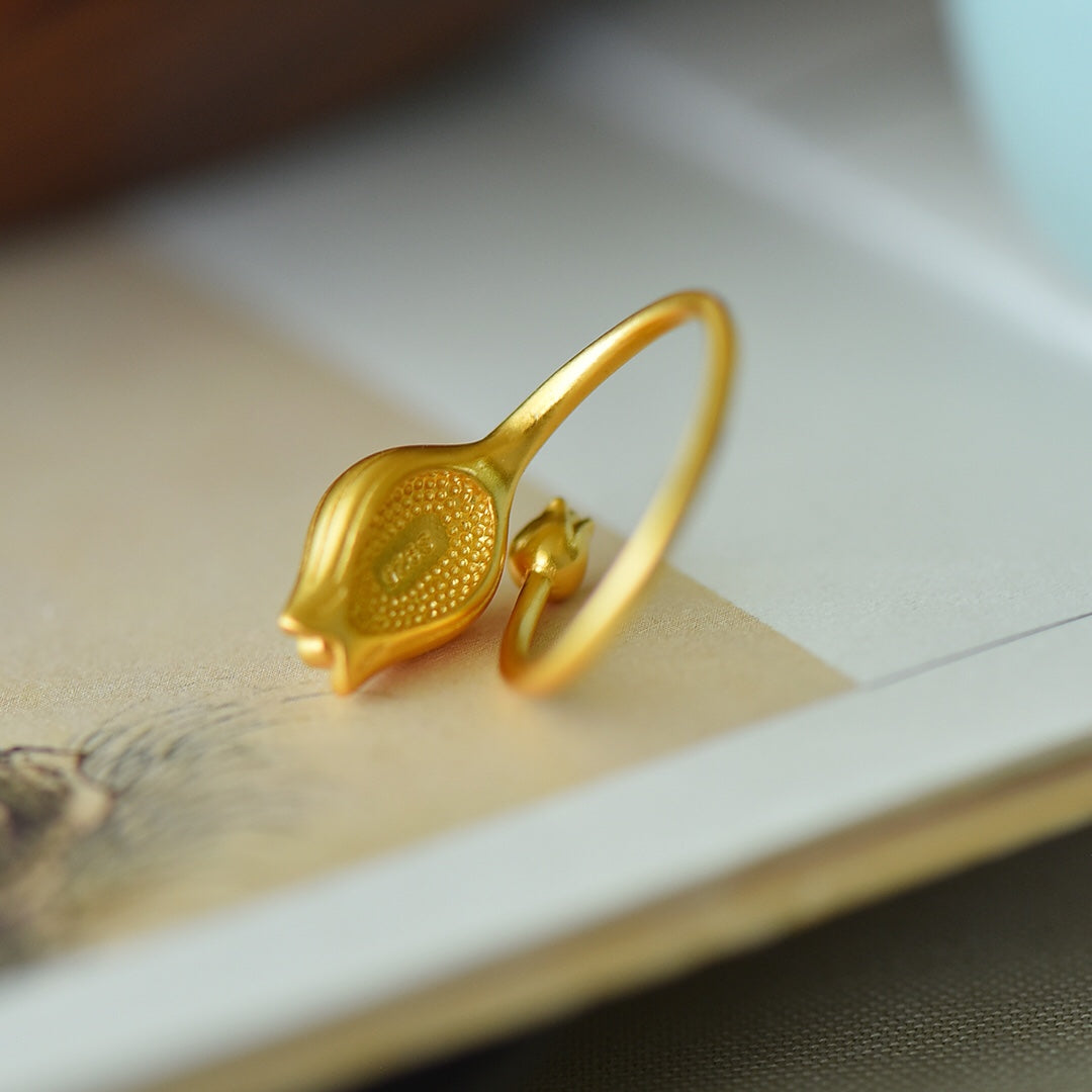 S925 Silver Nephrite Jade Rose Flower Ring - Unique Design