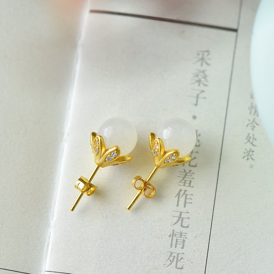925_Silver_Yt_Nephrite_Earrings_Fine_Texture_Exquisite_205
