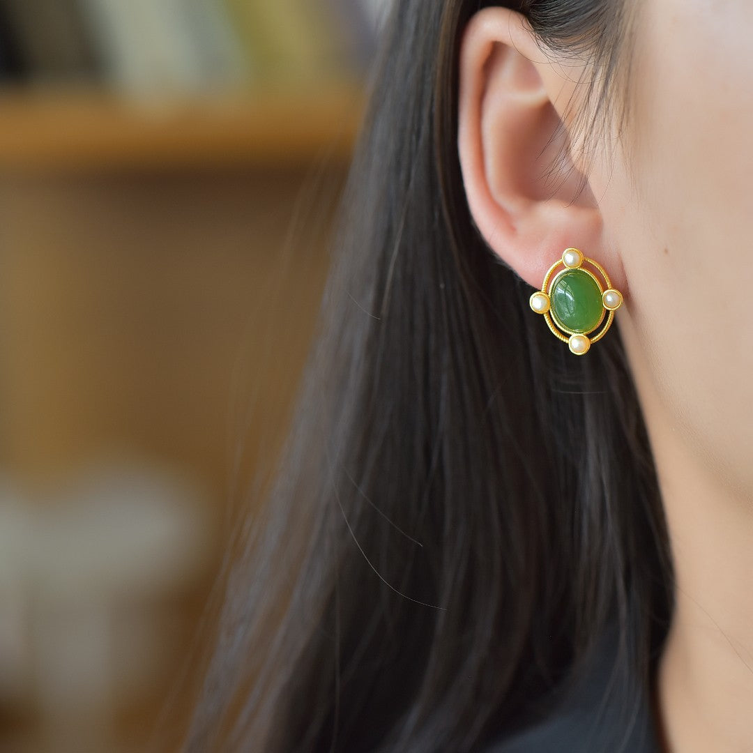 925_Silver_Nephrite_Green_Jade_Earrings