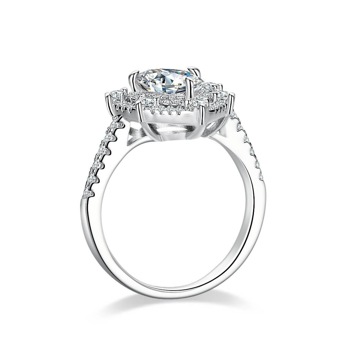 2ct Pear-Shaped Ice-Cut Moissanite Ring for Women | S925 Sterling Silver | Elegant Luxury Jewelry