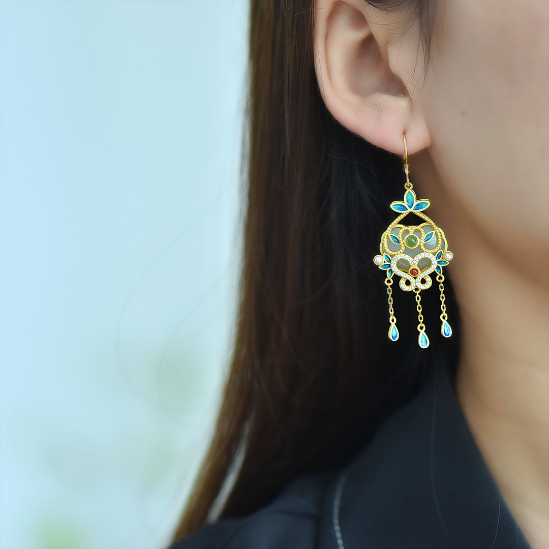 925_Silver_Nephrite_Earrings_Exquisite_Fine_Texture