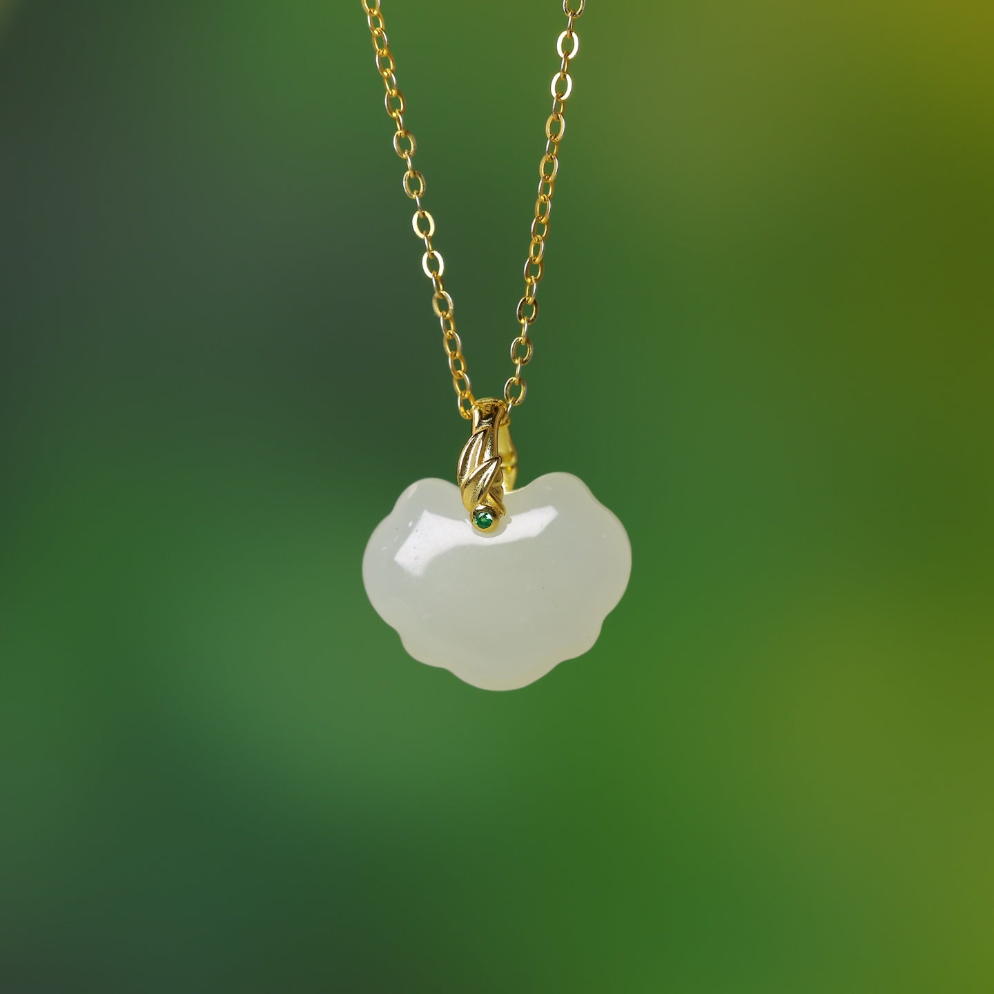 S925_Sterling_Silver_Hetian_Jade_Qinghai_Material_Ruyi_Lock_Ruyi_Pendant_Bamboo