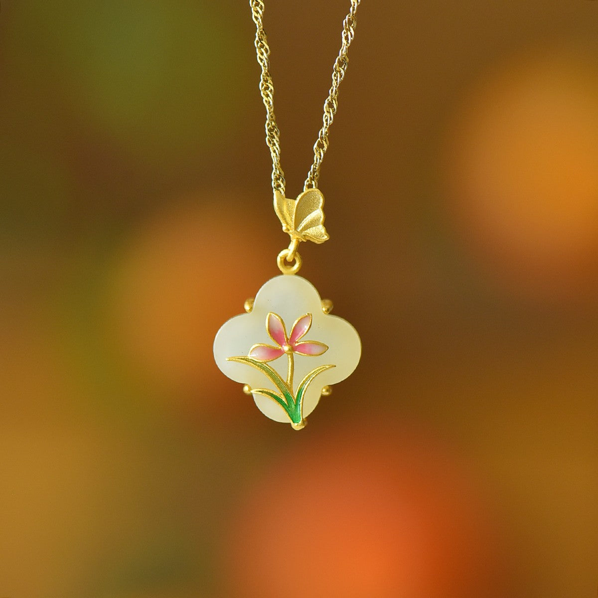 S925_Sterling_Silver_Hetian_Jade_Pendant_Clover_2