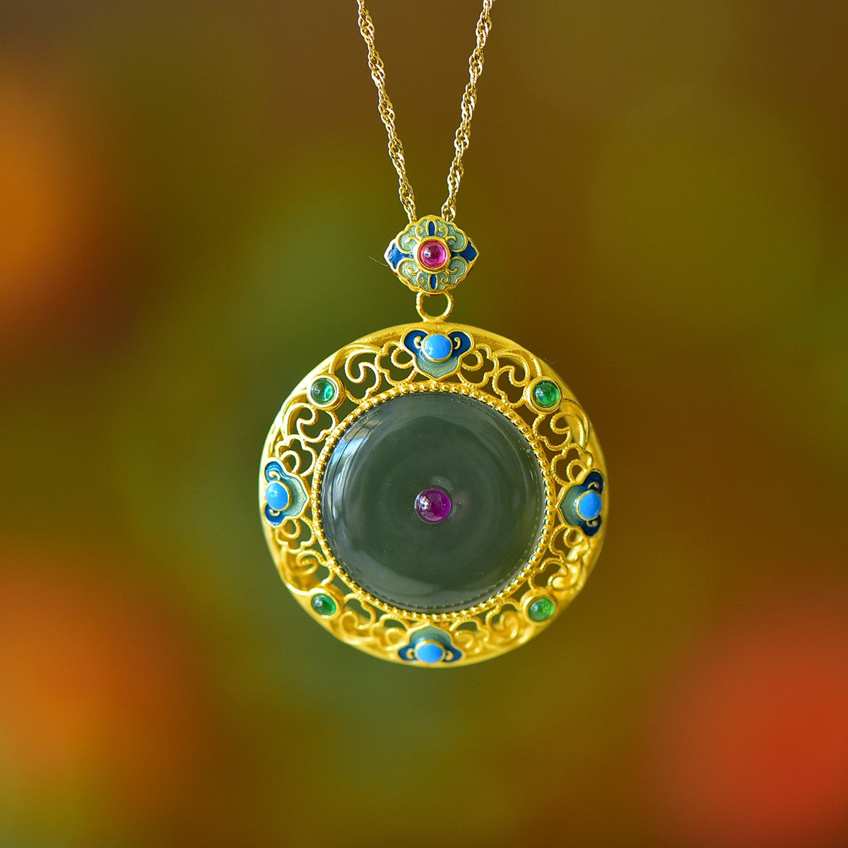 S925_Sterling_Silver_Hetian_Jade_Ruyi_Pendant_Ping_An_Kou