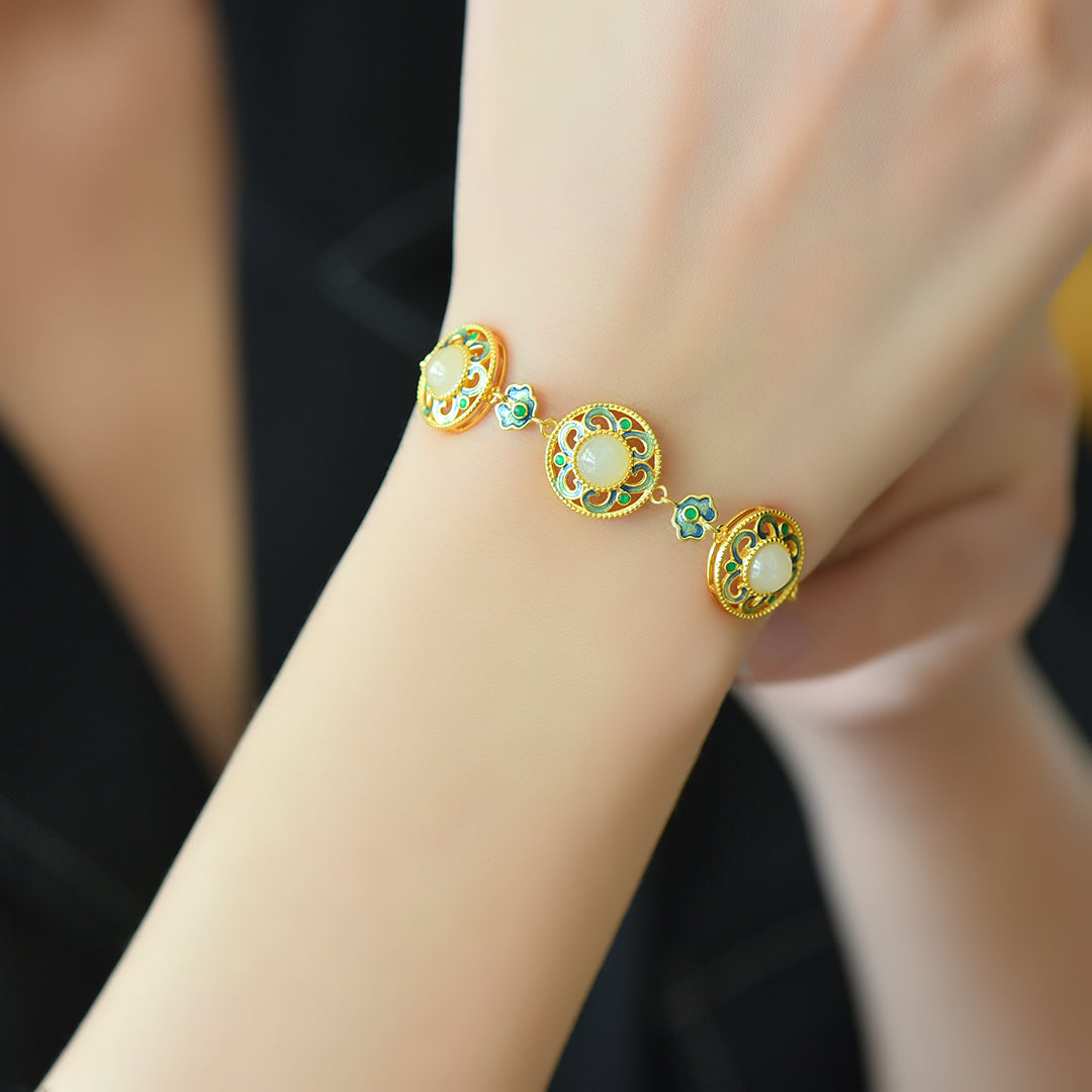 S925 Silver Nephrite Jade Bangle - Bamboo Joint Fine Texture Jewelry