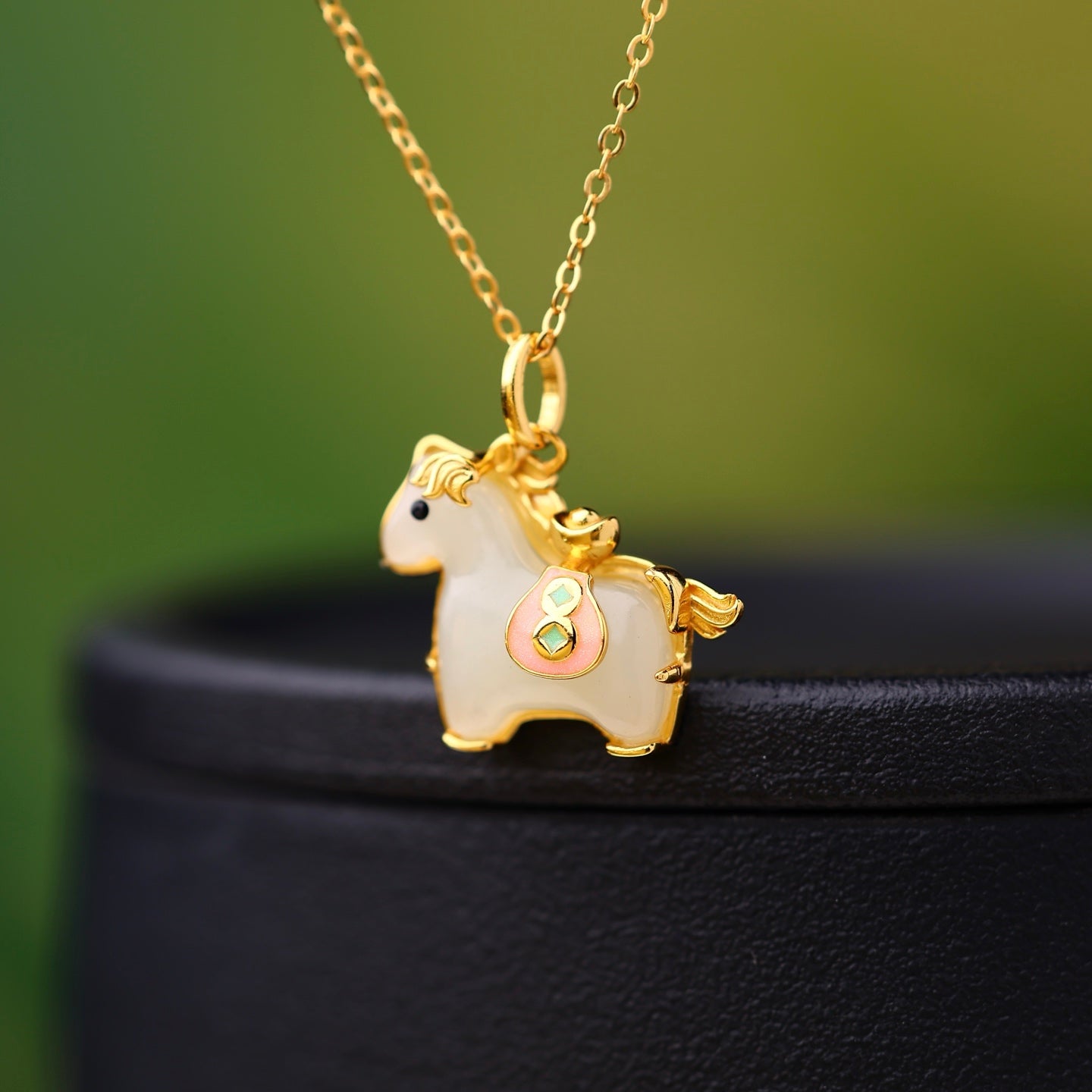 S925_Sterling_Silver_Hetian_Jade_Pendant_Pony