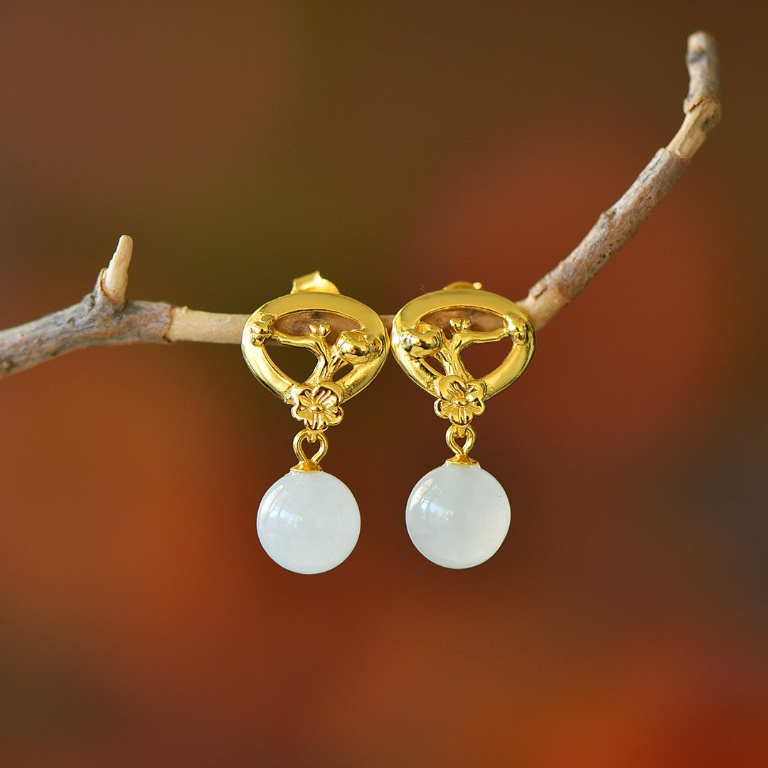 925_Silver_Nephrite_Earrings_Simple_Elegant_Exquisite