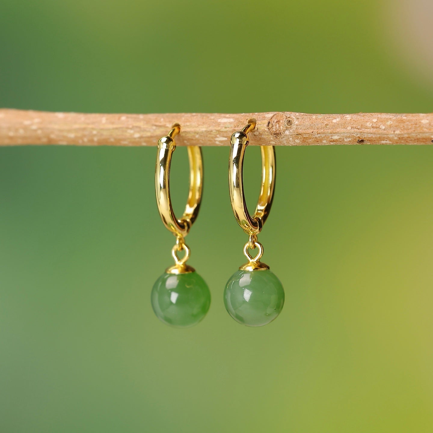 925_Silver_Nephrite_Green_Jade_Earrings_Fine_Texture_170