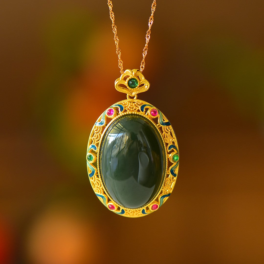 S925_Sterling_Silver_Hetian_Jade_Qingshui_Jade_Pendant_6