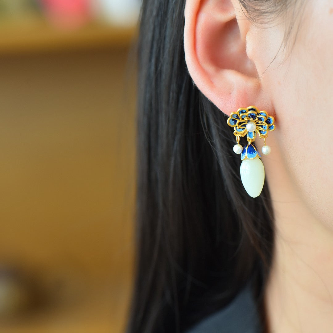 925_Silver_Nephrite_Earrings_Exquisite