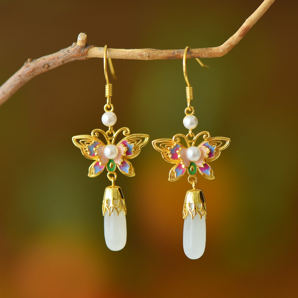 925_Silver_Nephrite_Earrings_Fine_Texture_With_Certificate_234