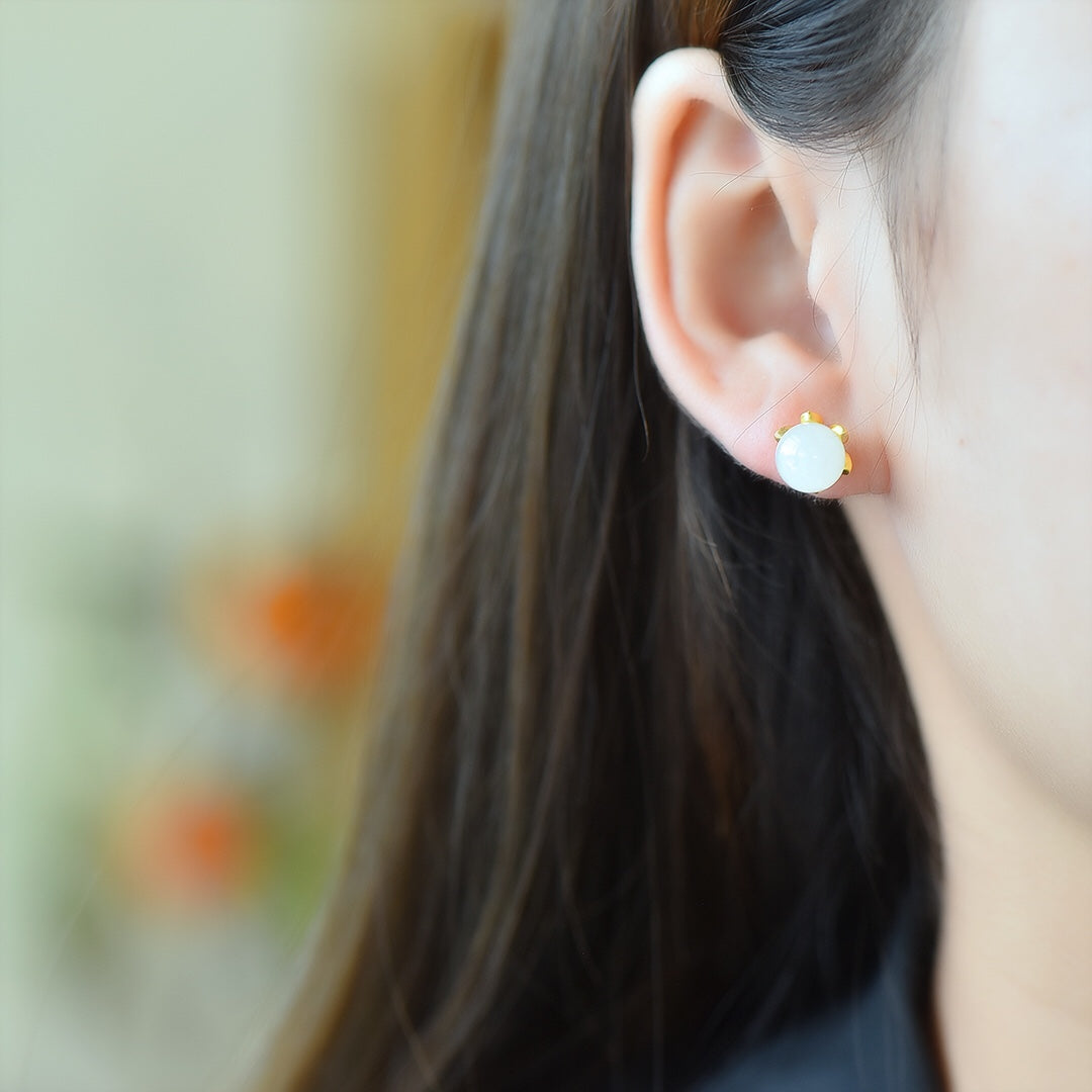925_Silver_Yt_Nephrite_Earrings_Fine_Texture_Exquisite_205