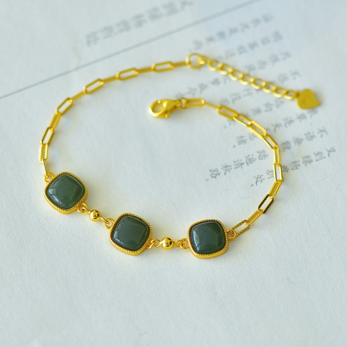 S925 Sterling Silver Green Jade Bangle - Unique Artisan Crafted Design