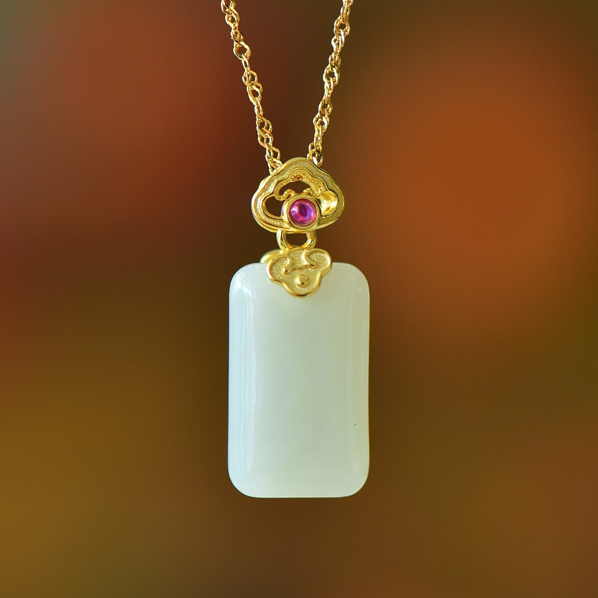 S925_Sterling_Silver_Hetian_Jade_Ruyi_Pendant_Auspicious_Cloud
