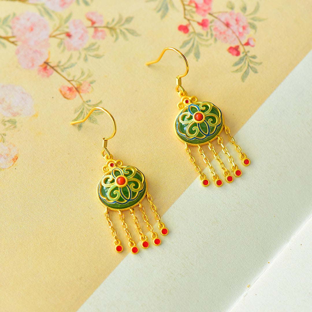 925_Silver_Nephrite_Green_Jade_Earrings_Simple