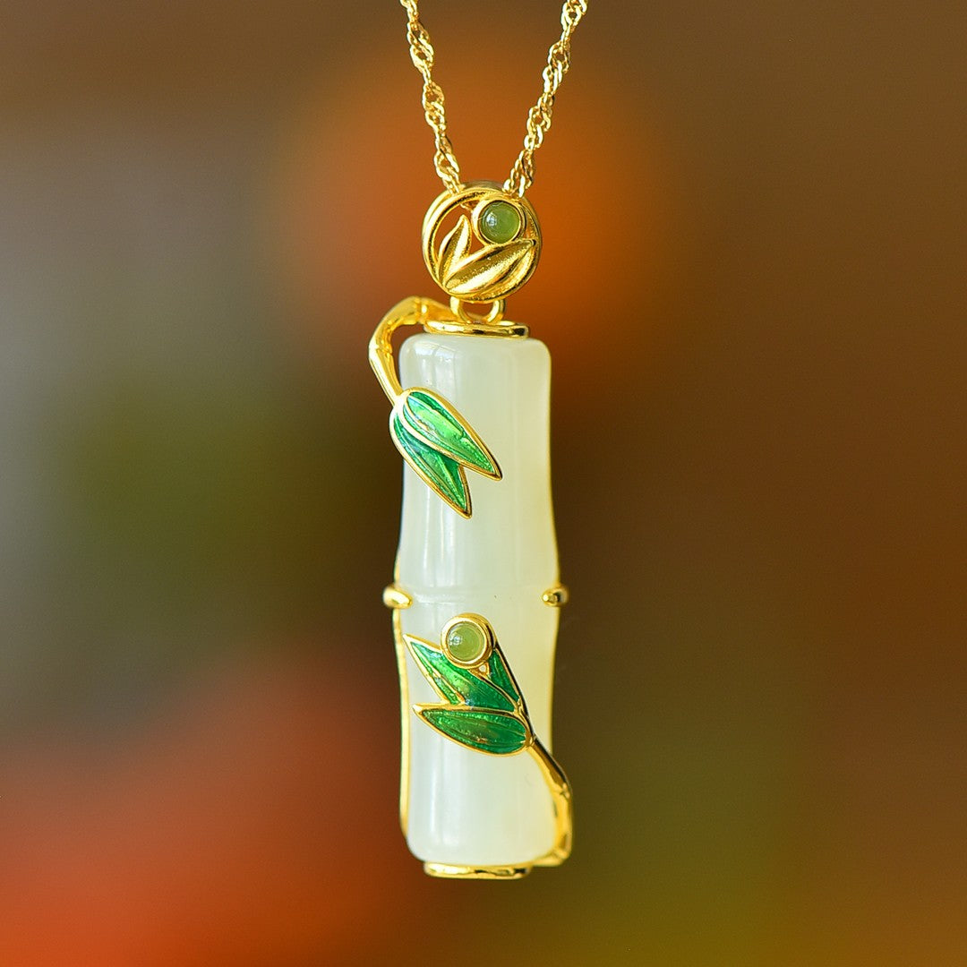 S925_Sterling_Silver_Hetian_Jade_Pendant_Bamboo