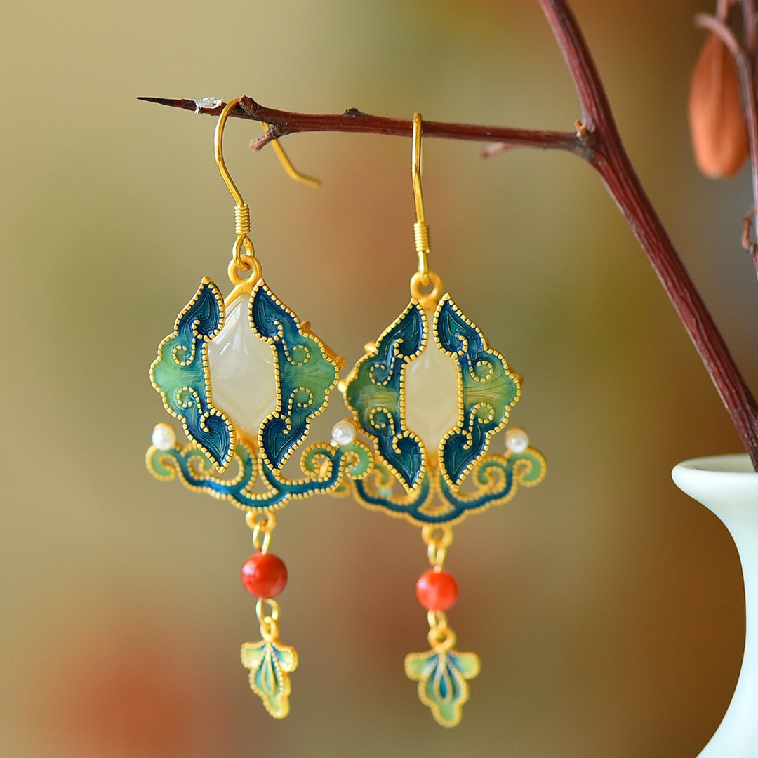925_Inlaid_Nephrite_Earrings
