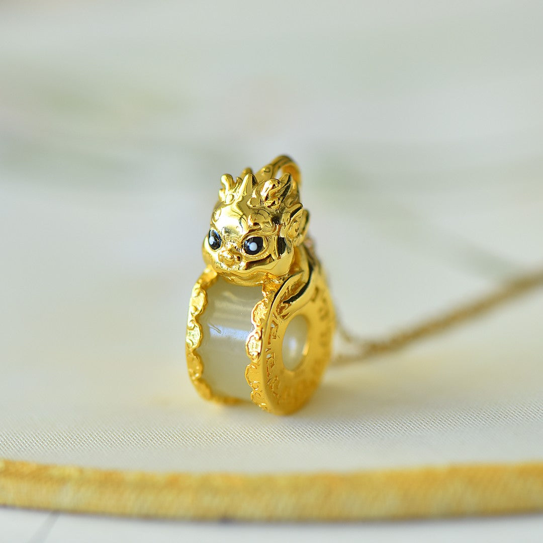 S925_Sterling_Silver_Hetian_Jade_Pendant_Lion_Dance