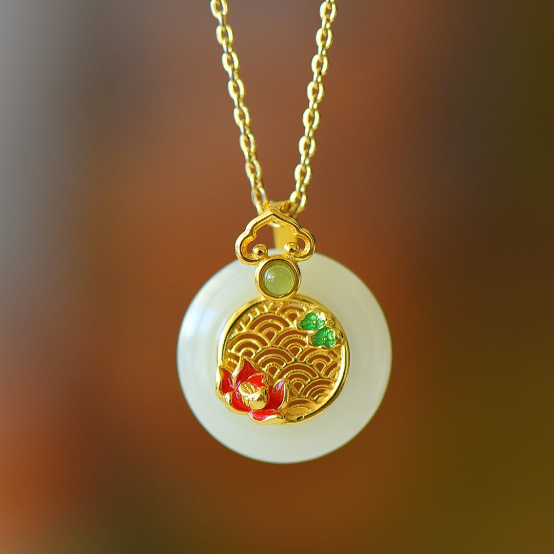 S925_Sterling_Silver_Hetian_Jade_Pendant_Ping_An_Kou