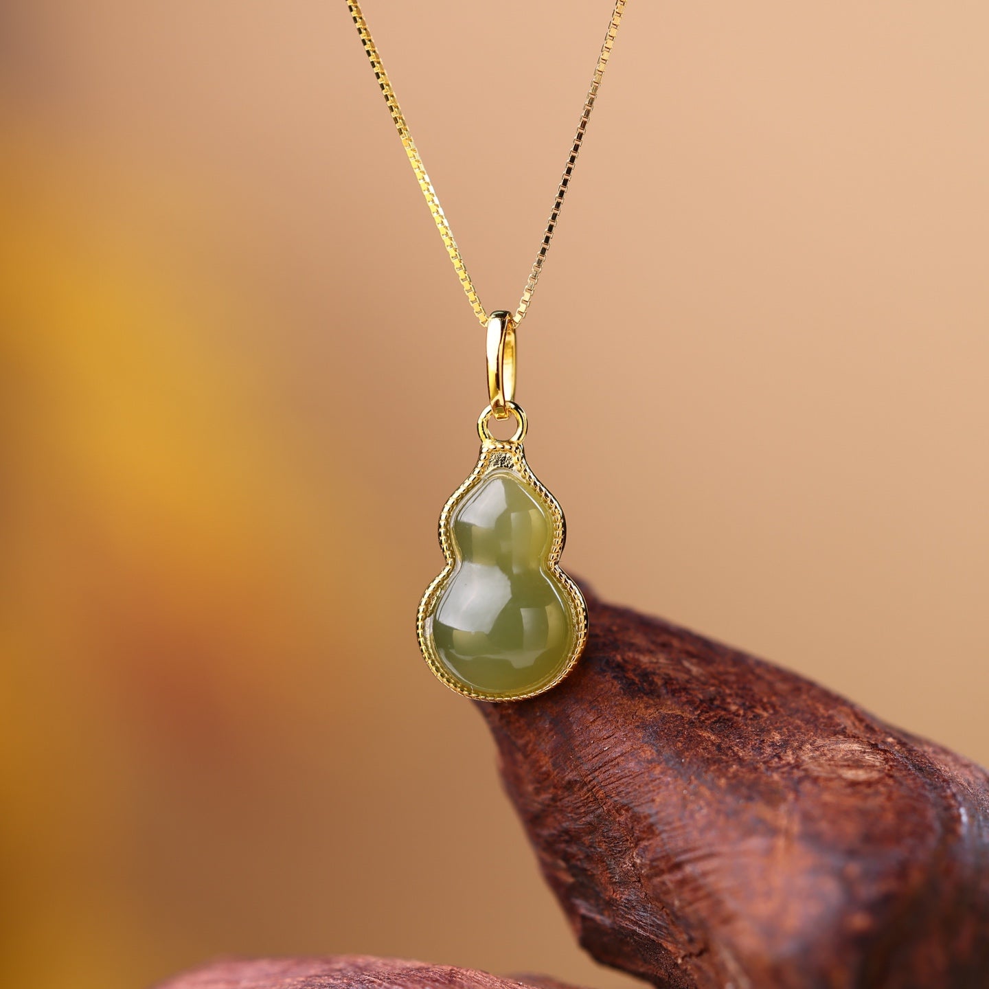 S925_Sterling_Silver_Hetian_Jade_Qinghai_Material_Pendant_Gourd_1