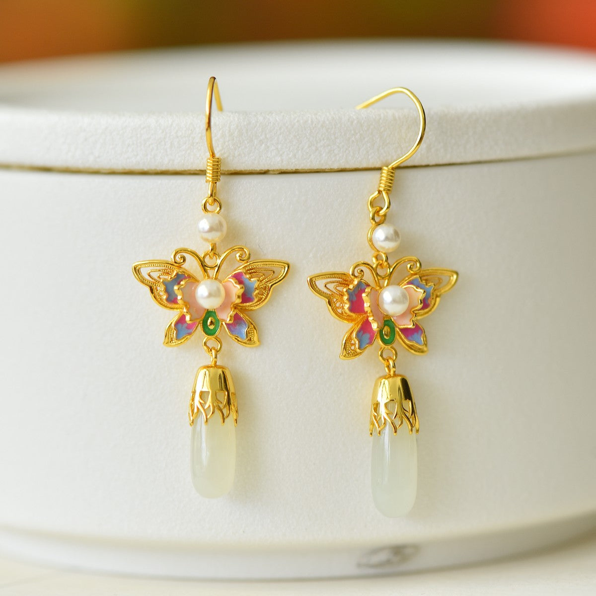 925_Silver_Nephrite_Earrings_Fine_Texture_With_Certificate_234
