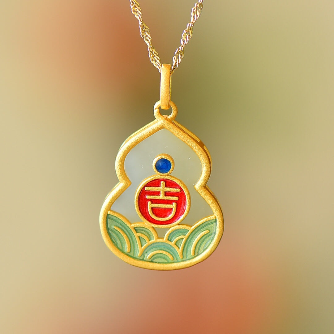 S925_Sterling_Silver_Hetian_Jade_Pendant_Gourd