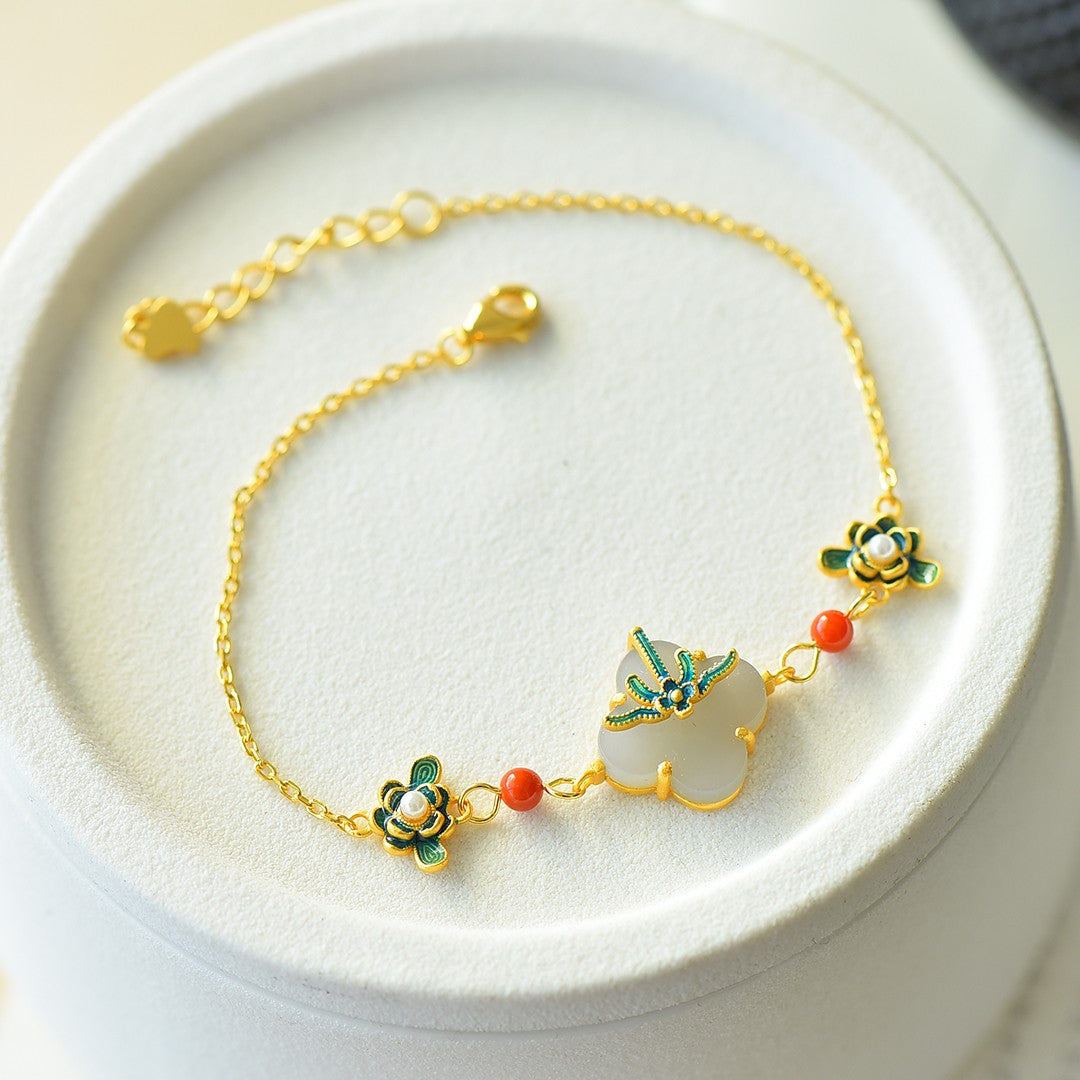 S925 Sterling Silver Smoky Jade Jewelry Set - Bracelet & Bracelet Artisan Design