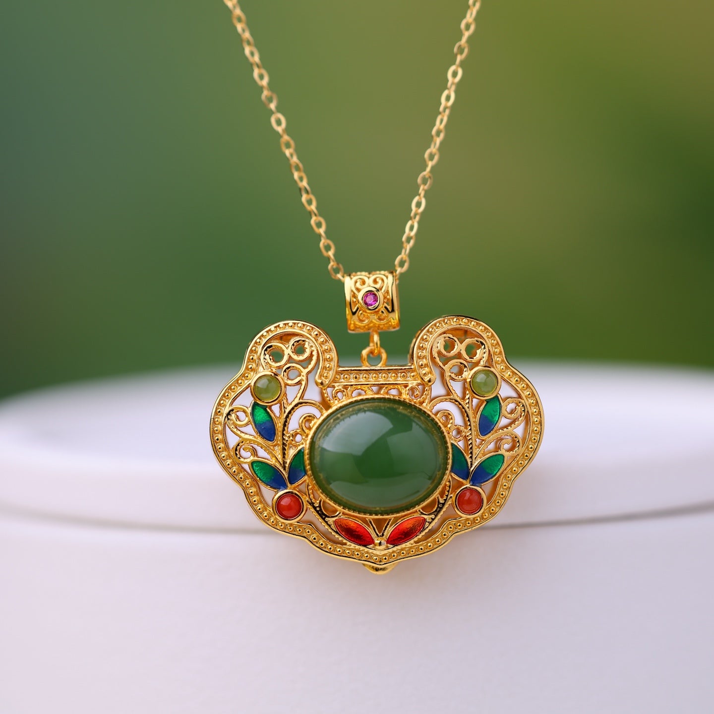 S925_Sterling_Silver_Hetian_Jade_Hetian_Jasper_Ruyi_Lock_Ruyi_Pendant_1