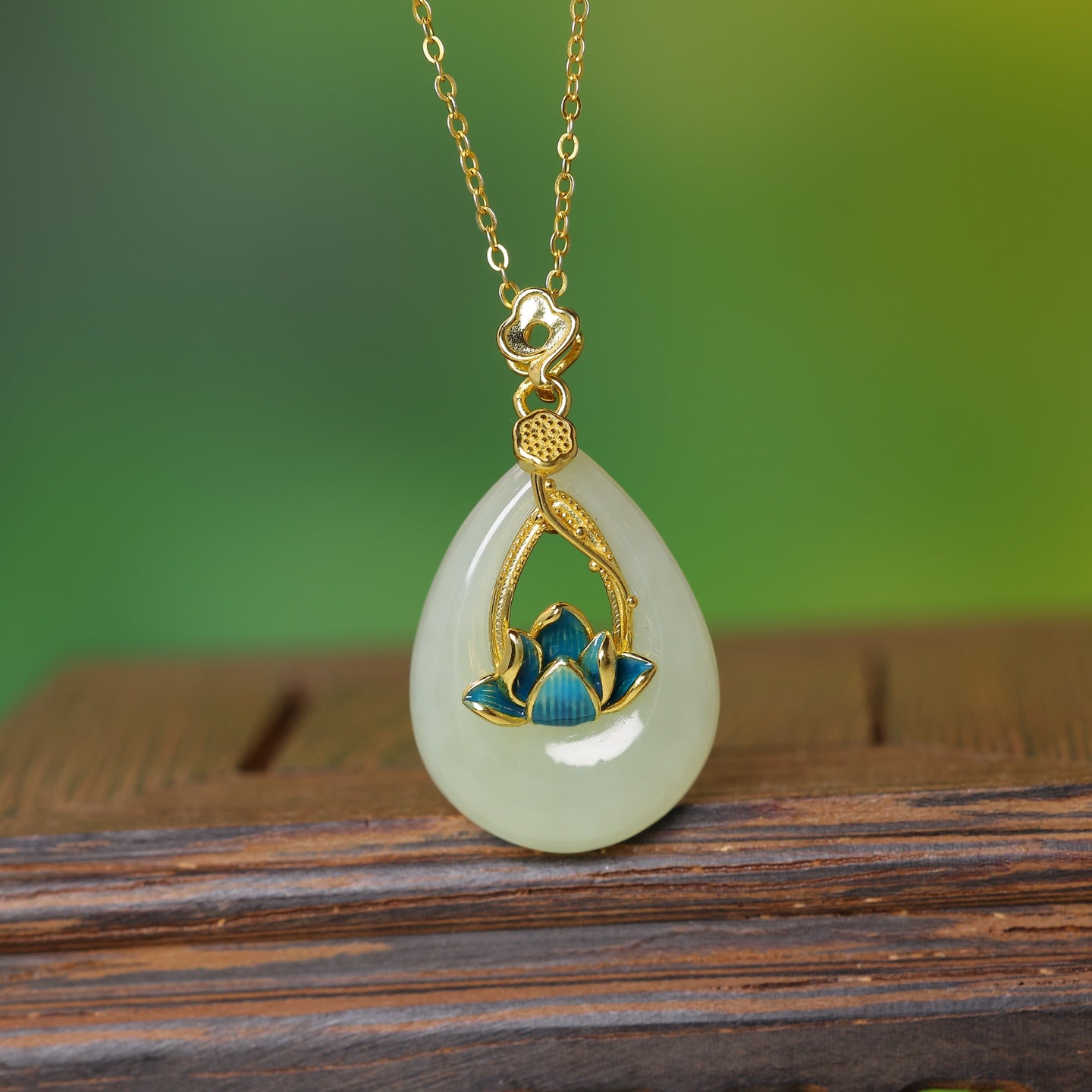 S925_Sterling_Silver_Hetian_Jade_Pendant_Lotus